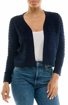 Nina Leonard Ottoman Knit Bolero Cardigan