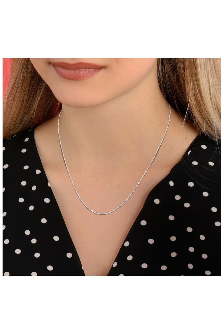 Sterling Silver 1.2mm Oval Cable Chain Necklace, Alternate, color, SILVER