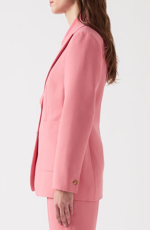 Lk Bennett Mariner Twill Two-button Blazer In Rose