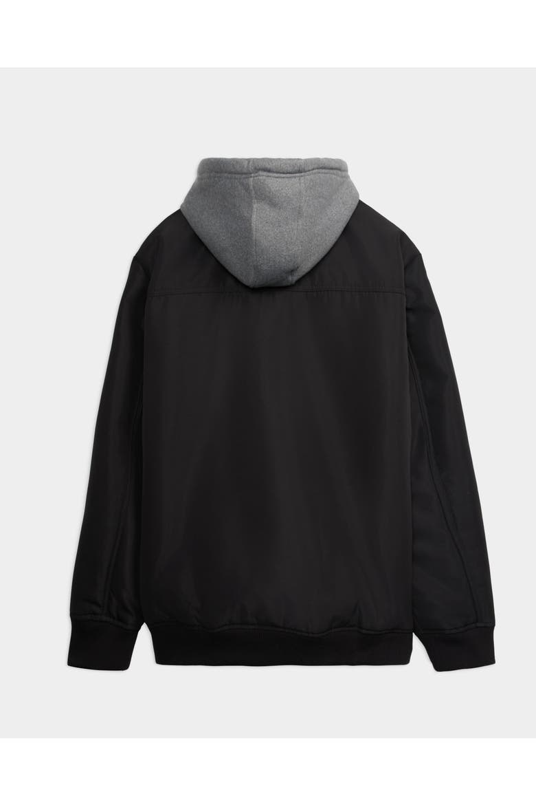 Triple threat faux shearling Bomber Jacket, Alternate, color, Black