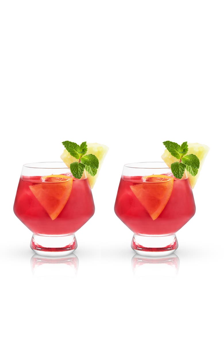 Viski Raye Footed Crystal Punch Cups Set of 2, Alternate, color, Clear