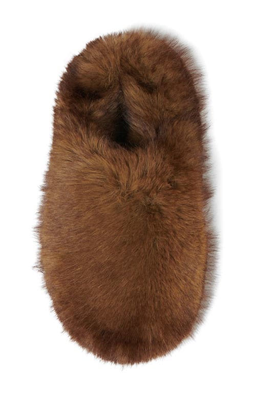 Apparis Misha Faux Fur Mule Slipper In Brown