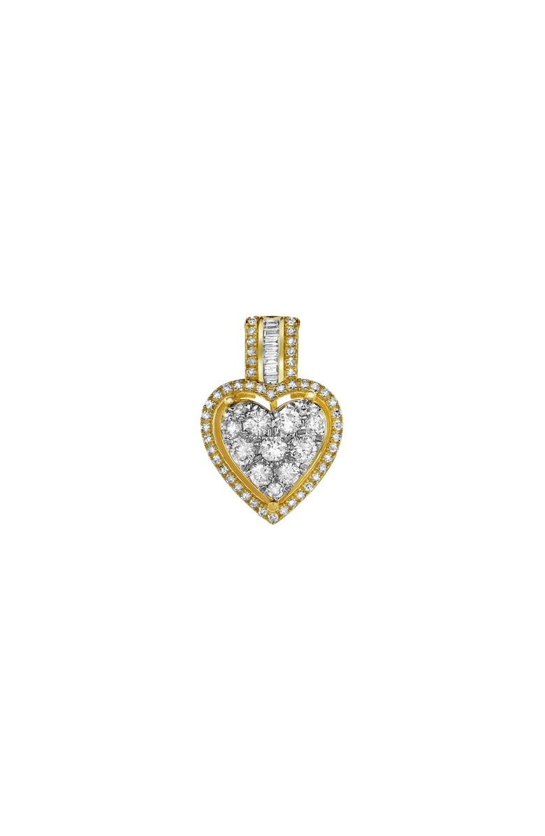 LuvMyJewelry Heart of Grace Diamond Pendant in 10K Yellow Gold, Alternate, color, 10K Yellow Gold