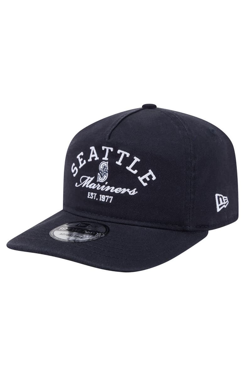 New Era Men's New Era Navy Seattle Mariners Stacked 19TWENTY Adjustable Hat, Main, color, Navy