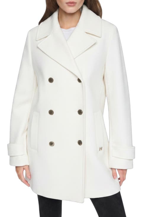 Faux Wool Peacoat