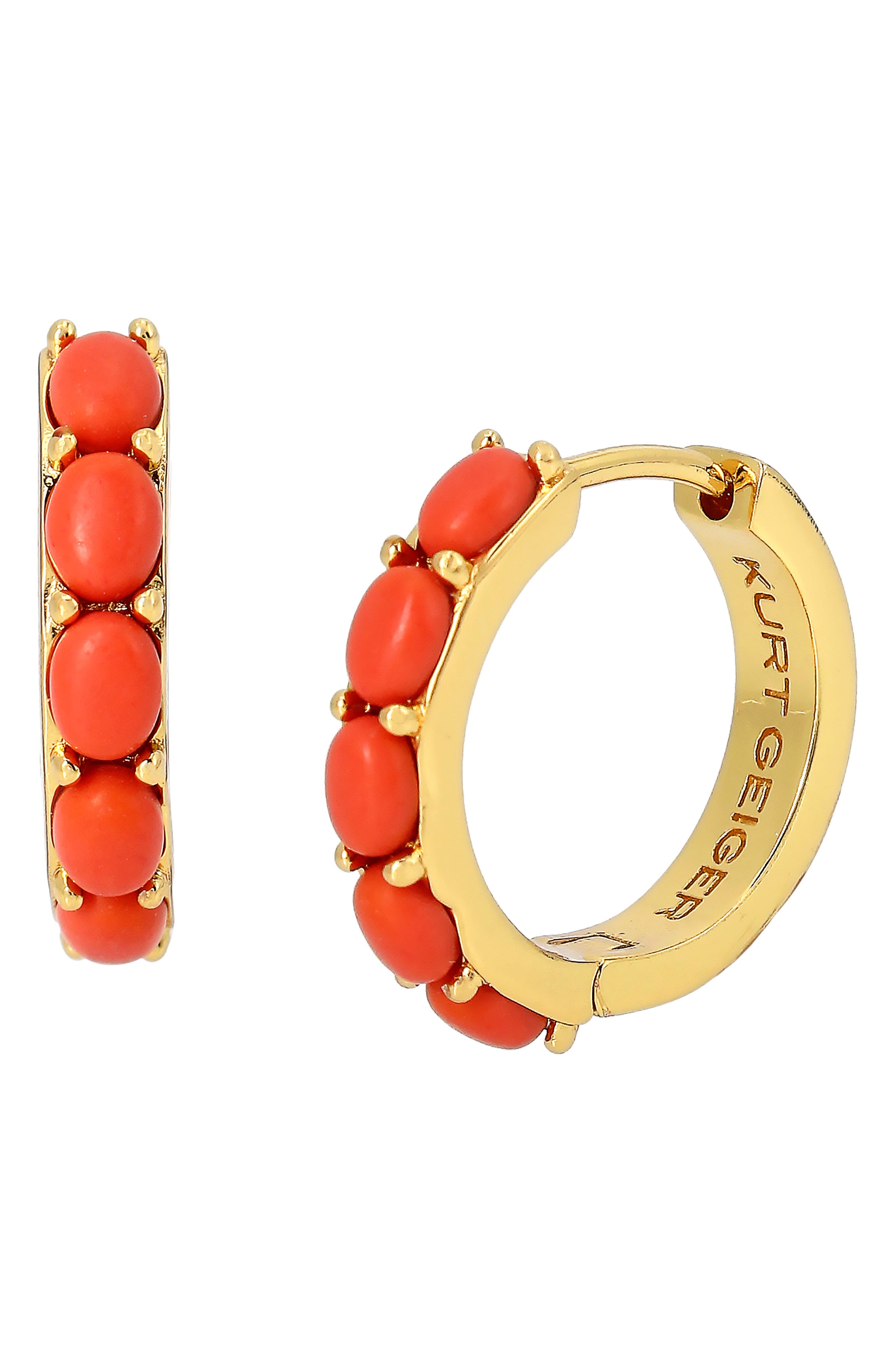 Kurt Geiger London Stone Station Huggie Hoop Earrings (Women ...