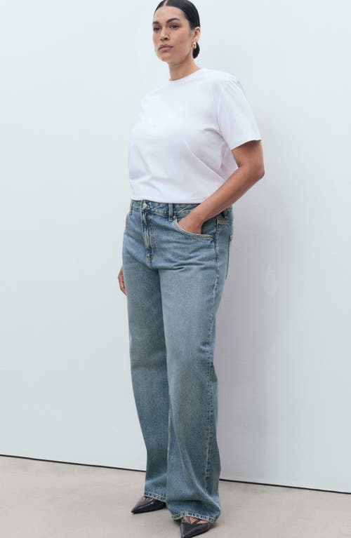 Mango Miami Straight Leg Jeans In Animal Print