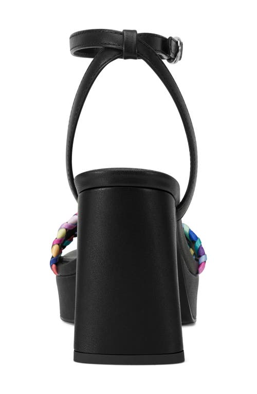 Karl Lagerfeld Paris Haden Ankle Strap Platform Sandal In Black