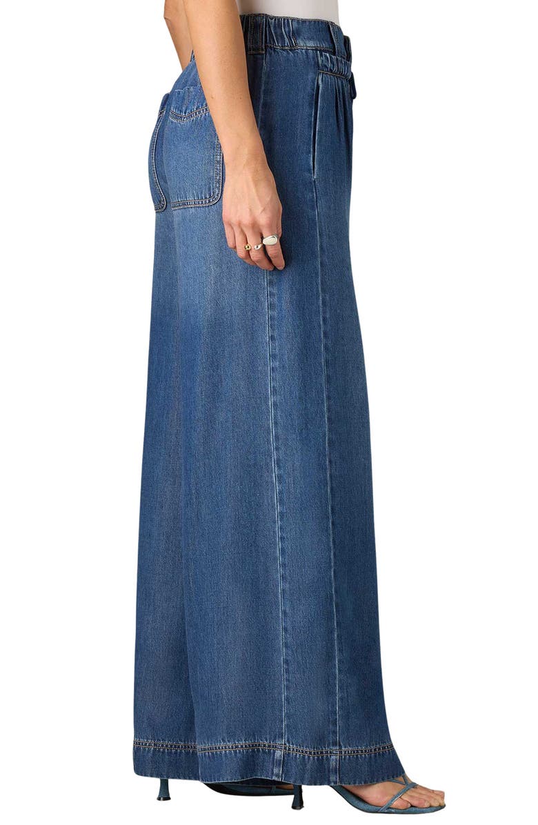 Wit & Wisdom Ultra Skyrise Drawstring Waist Wide Leg Jeans, Alternate, color, Mid Blue