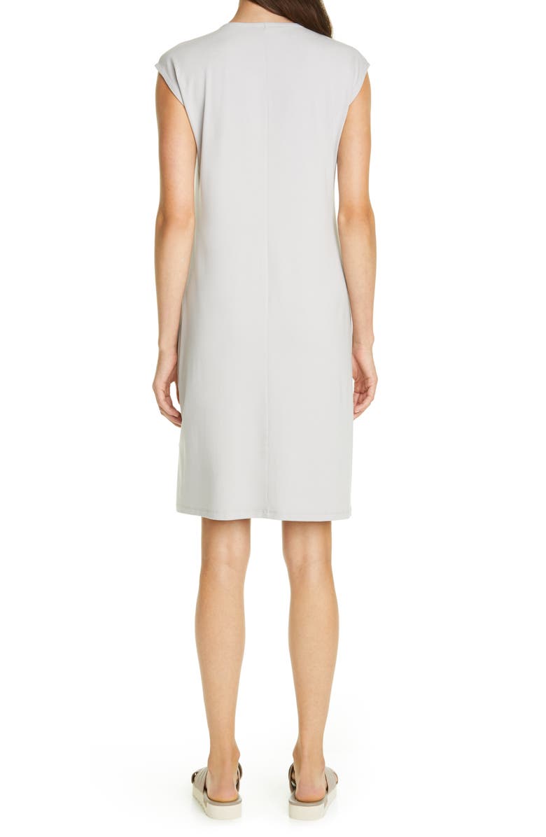 Eileen Fisher V-Neck Sleeveless Knit Dress, Alternate, color, Dark Pearl