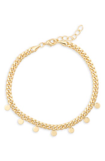 Nordstrom Rack Demi Fine Disc Charm Anklet In Gold