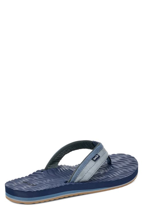 Sanuk Ziggy Plush Flip Flop In Blue