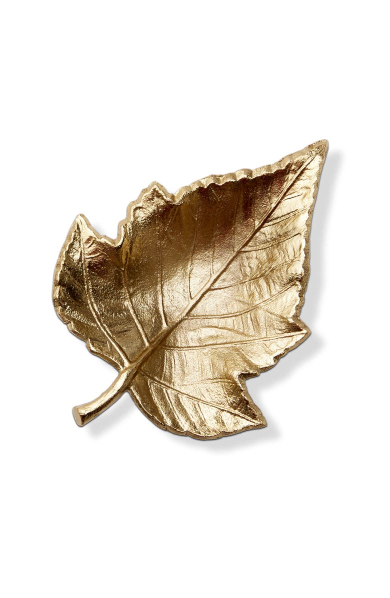tag Maple Leaf Decorative Tray and Platter Set Antique Gold, Main, color,