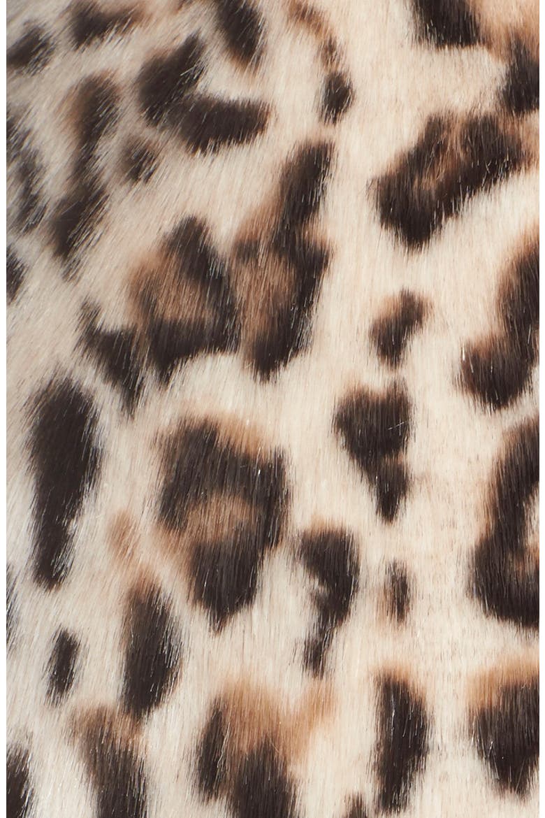 Leopard Print Faux Fur Coat, Alternate, color, CHEETAH