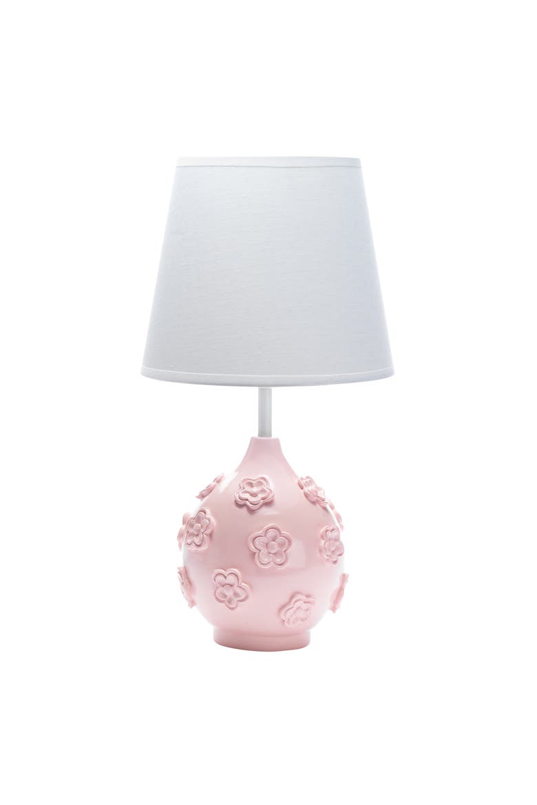 Signature Botanical Baby Floral Nursery Lamp with Shade & Bulb, Main, color, Pink