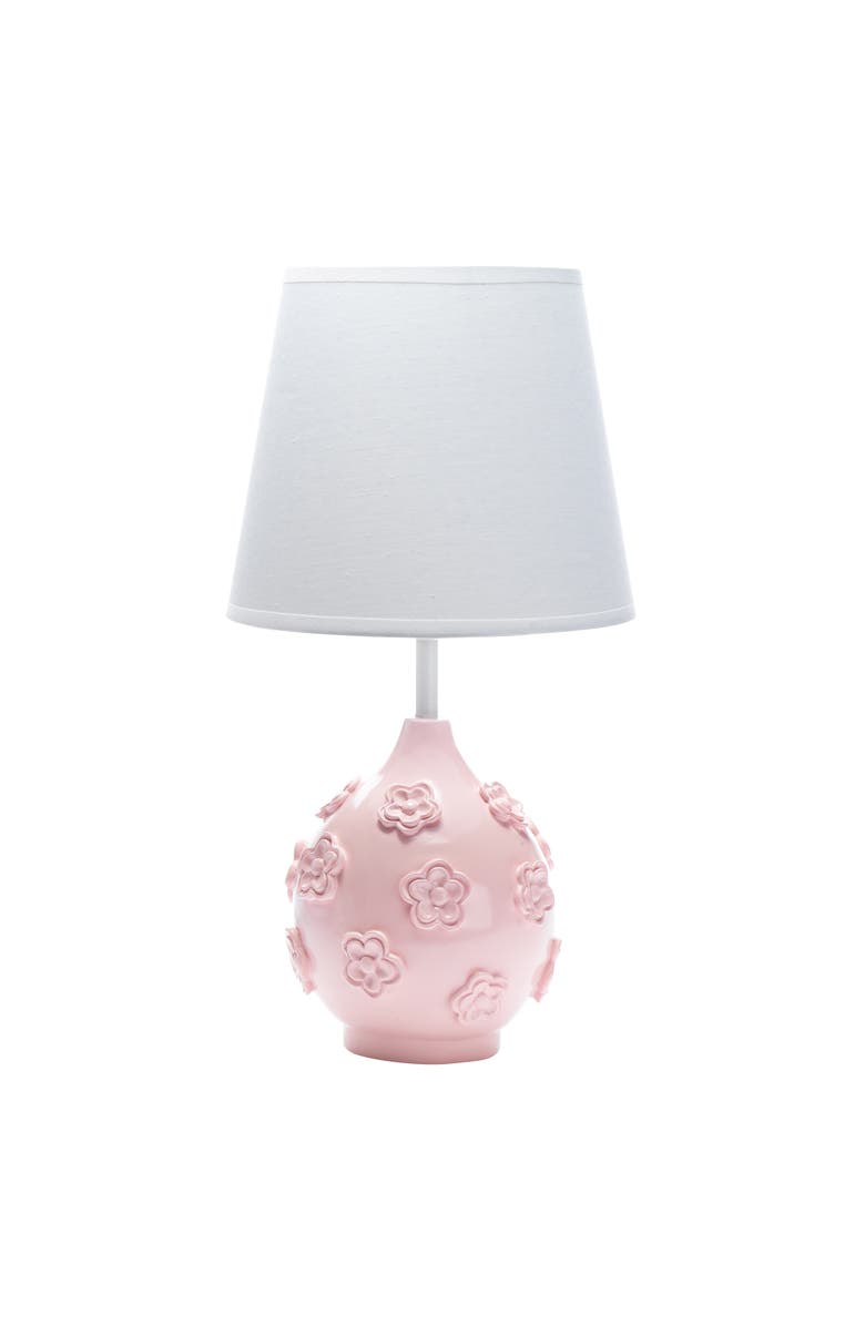 Lambs 
Ivy Signature Botanical Baby Floral Nursery Lamp with Shade 
Bulb, Main, color, Pink