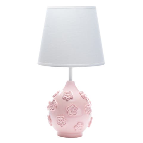 Signature Botanical Baby Floral Nursery Lamp with Shade & Bulb
