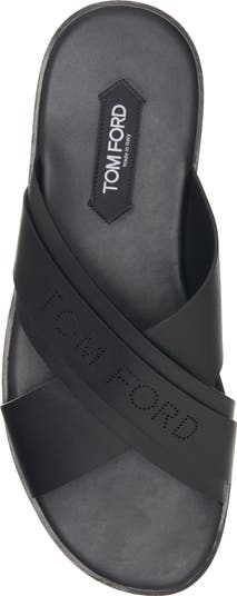 【関税＆送料込み】Tom Ford Preston Logo-Perforated Slides TOM FORD logo-perforated slides | REVERSIBLE