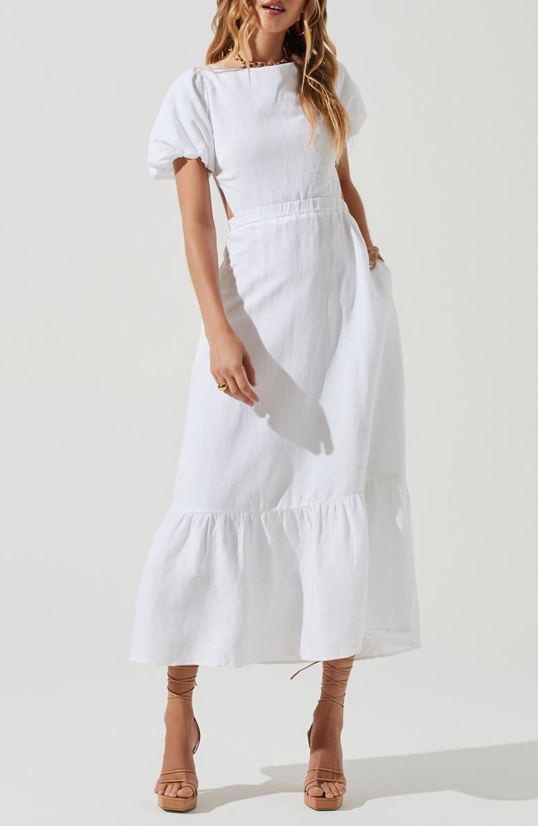 ASTR the Label Jelena Side Cutout Maxi Dress, Alternate, color,