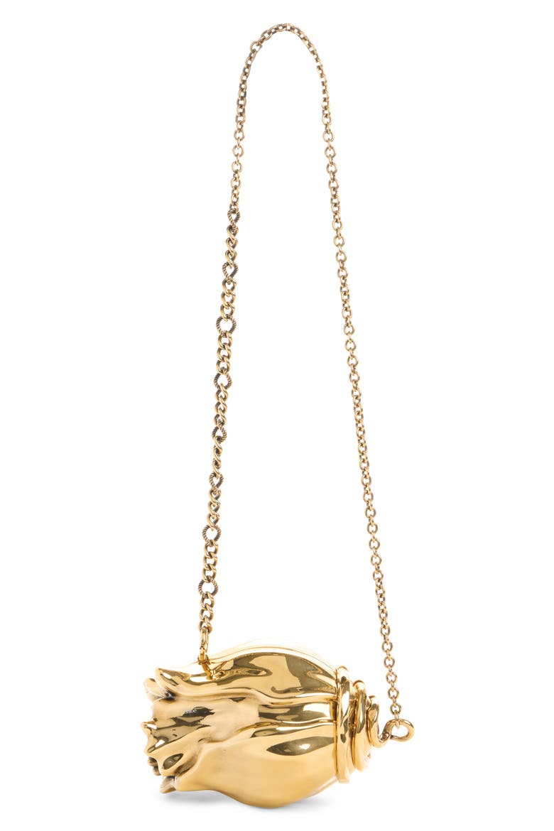 Souvenir Treasures Shell Crossbody Bag, Alternate, color, GOLD COLOR
