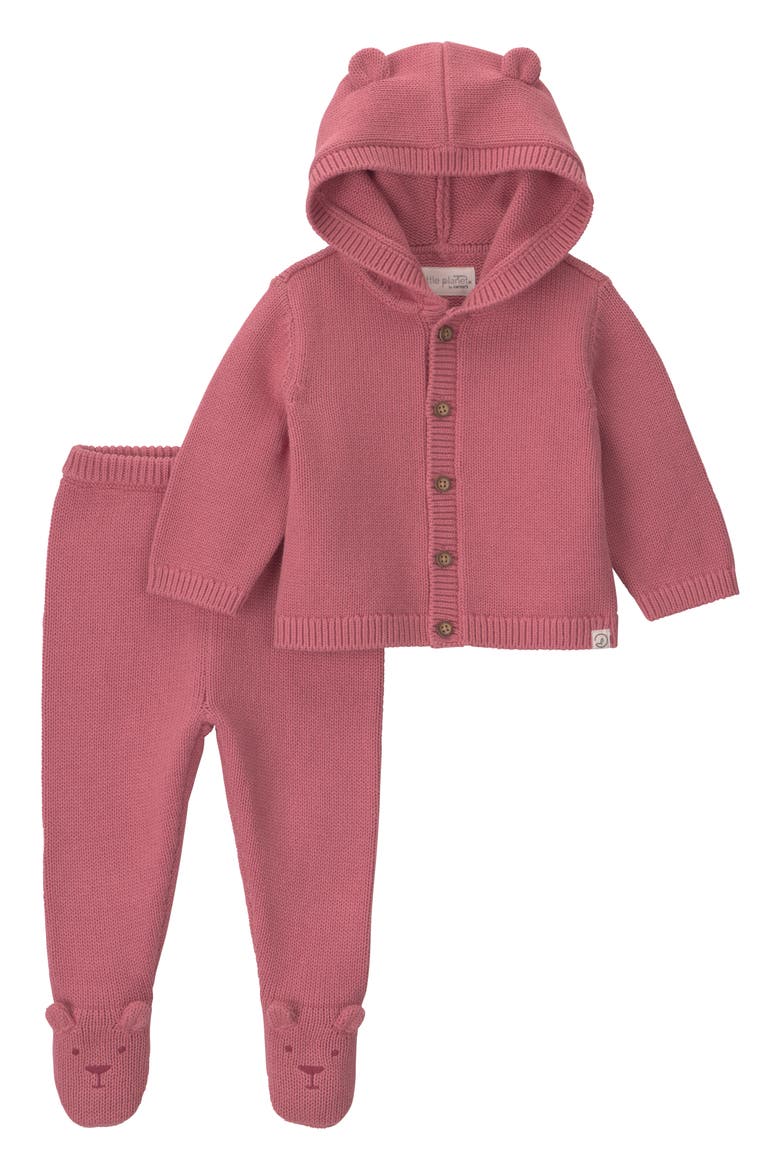 Kids' Organic Cotton Cardigan & Footed Pants Set, Main, color, LP PINK