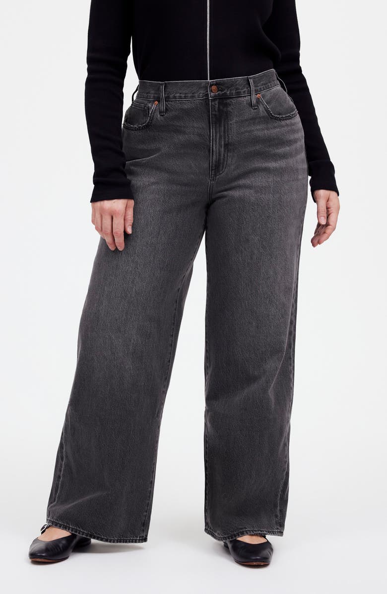 Madewell High Waist Superwide Leg Jeans, Alternate, color, Kingswood Wash