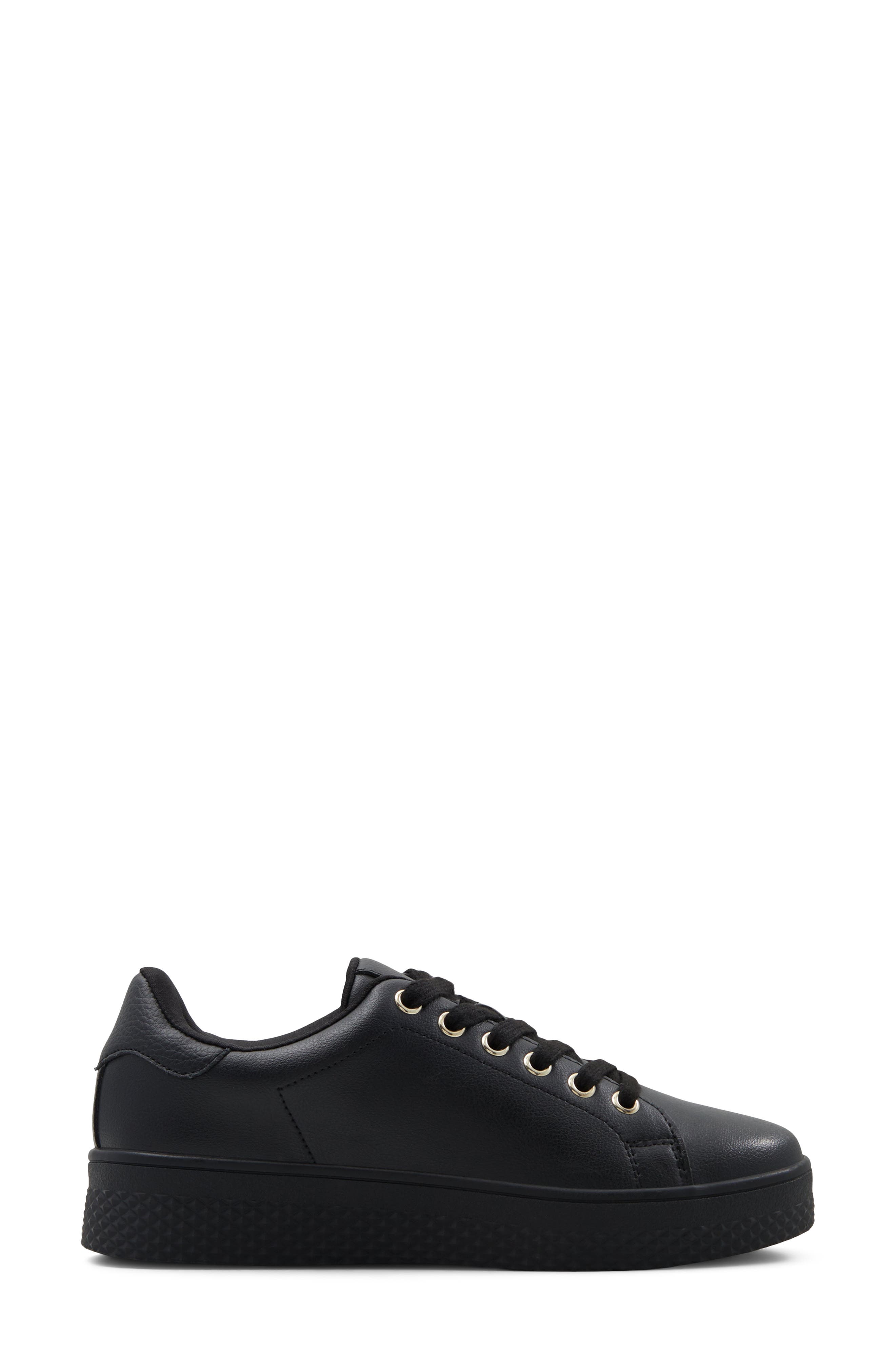 Kalinaa Faux Leather Platform Sneaker, Alternate, color, OPEN BLACK