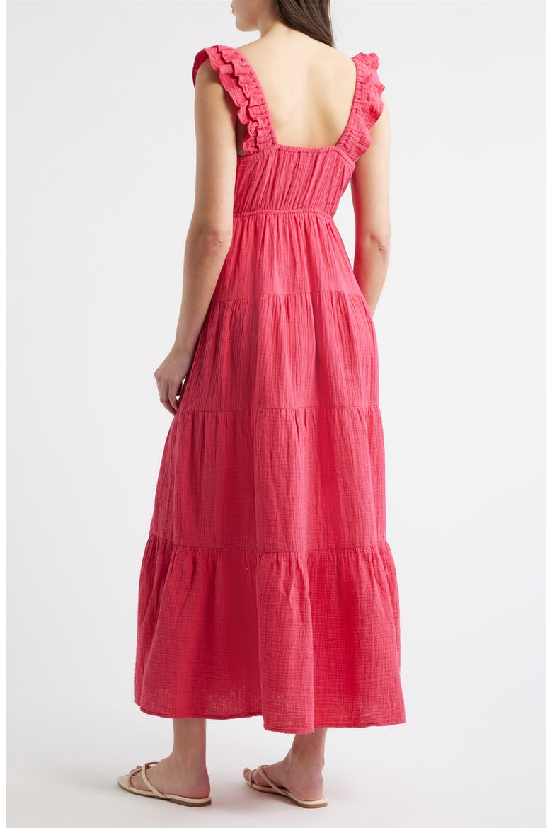 Empire Waist Maxi Dress, Alternate, color, BRIGHT ROSE
