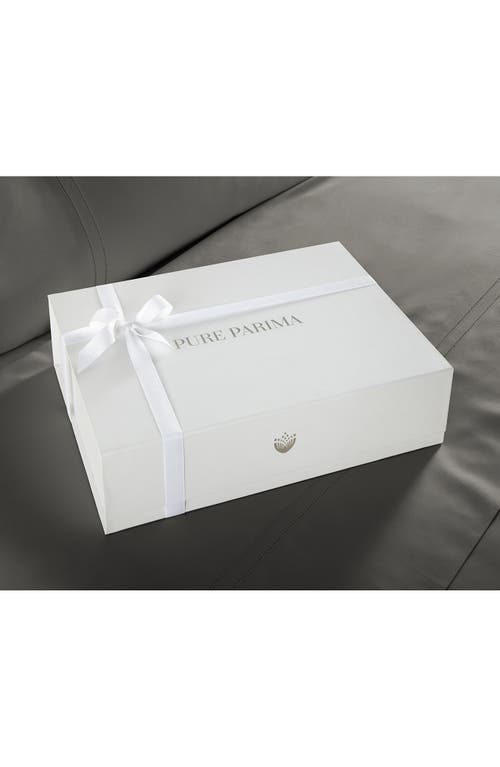 Pure Parima 500 Thread Count 100% Certified Egyptian Cotton Sateen Double Hemstitch Yalda Duvet Cove In Gray