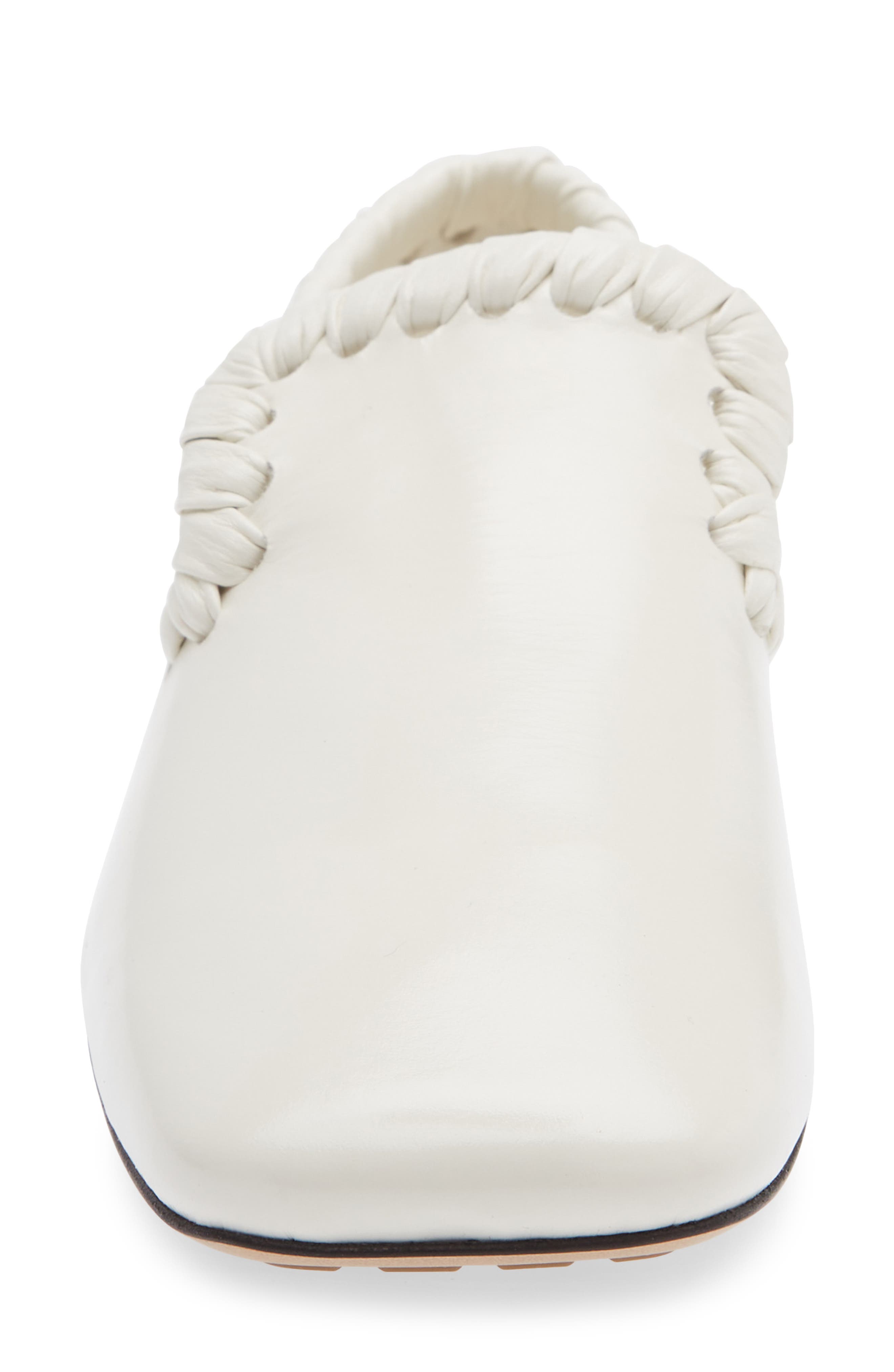 Bottega Veneta Sabato Square Toe Slipper Loafer, Alternate, color, Alabaster