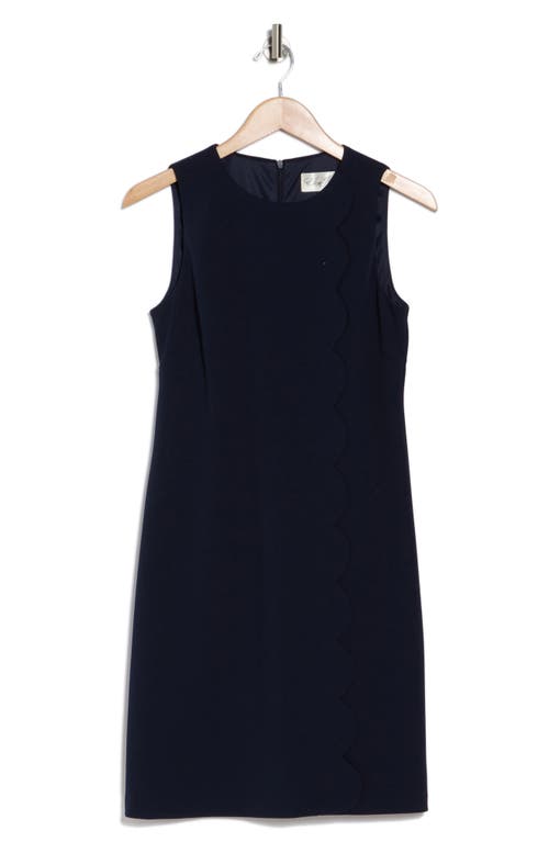 ELIZA J ELIZA J SLEEVELESS SCALLOPED SHIFT DRESS