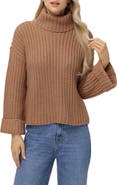 525 America Vida Bell Sleeve Turtleneck Sweater