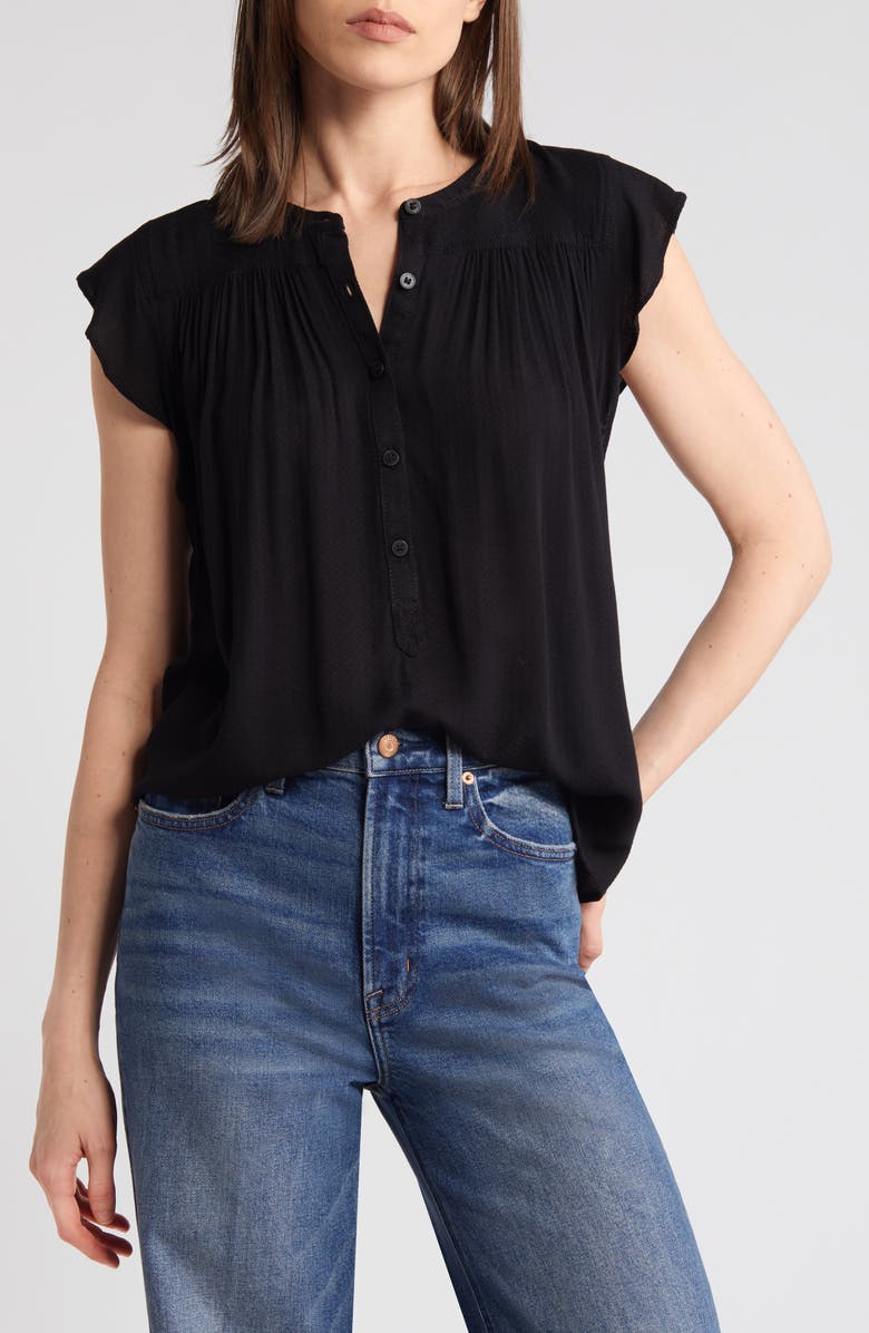 Treasure & Bond Flutter Sleeve Top, Main, color,