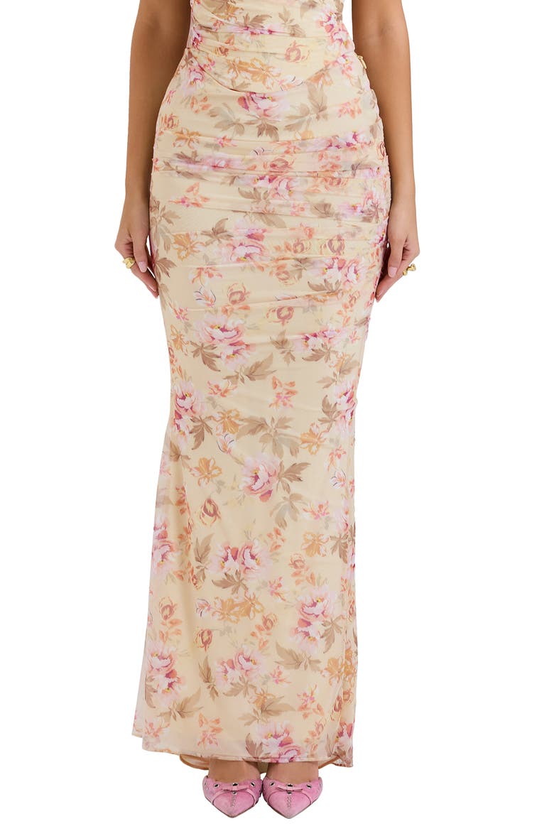Cassidy Floral Print Maxi Skirt, Main, color, SUN BLEACHED