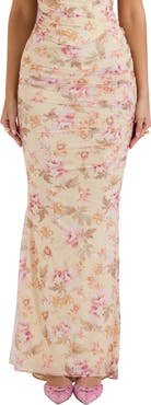 HOUSE OF CB Cassidy Floral Print Maxi Skirt