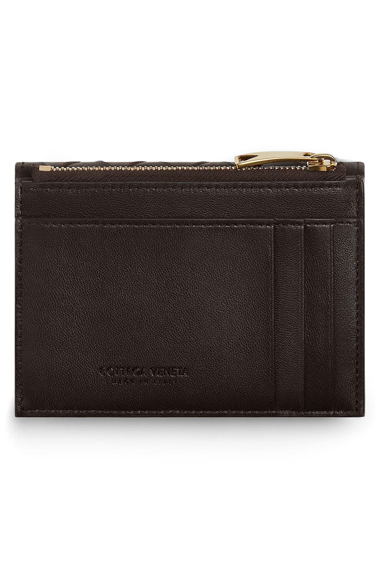 Andiamo Slip Intrecciato Leather Zip Card Case, Alternate, color, 2190 FONDANT-M BRASS