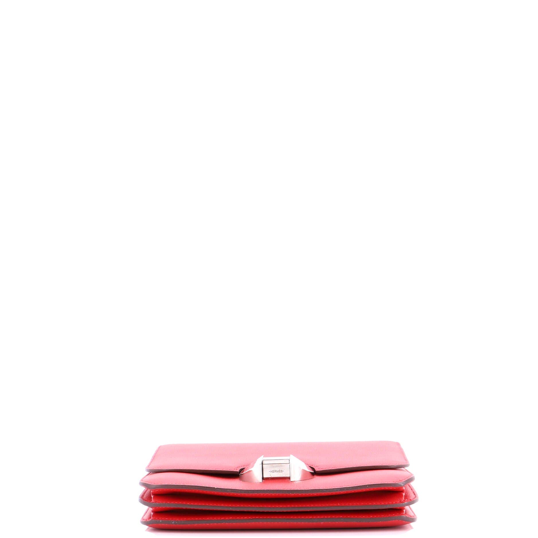 Pre-Owned Hermes 2002 Shoulder Bag Evercolor 20, Alternate, color, Rouge De Coeur