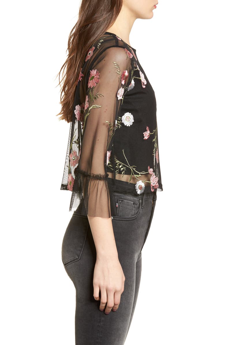 Ten Sixty Sherman Embroidered Mesh Top, Alternate, color, 