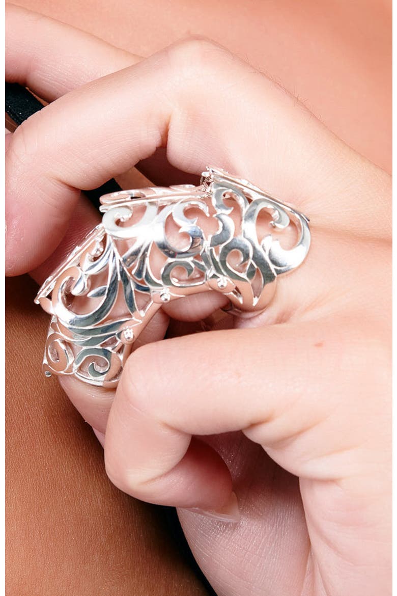 Elements Full Armour Ring, Alternate, color, Sterling Silver