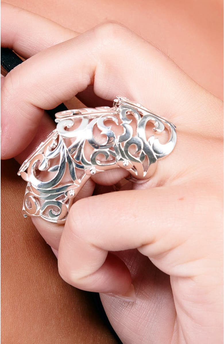 Lucy Quartermaine Elements Full Armour Ring, Alternate, color, Sterling Silver