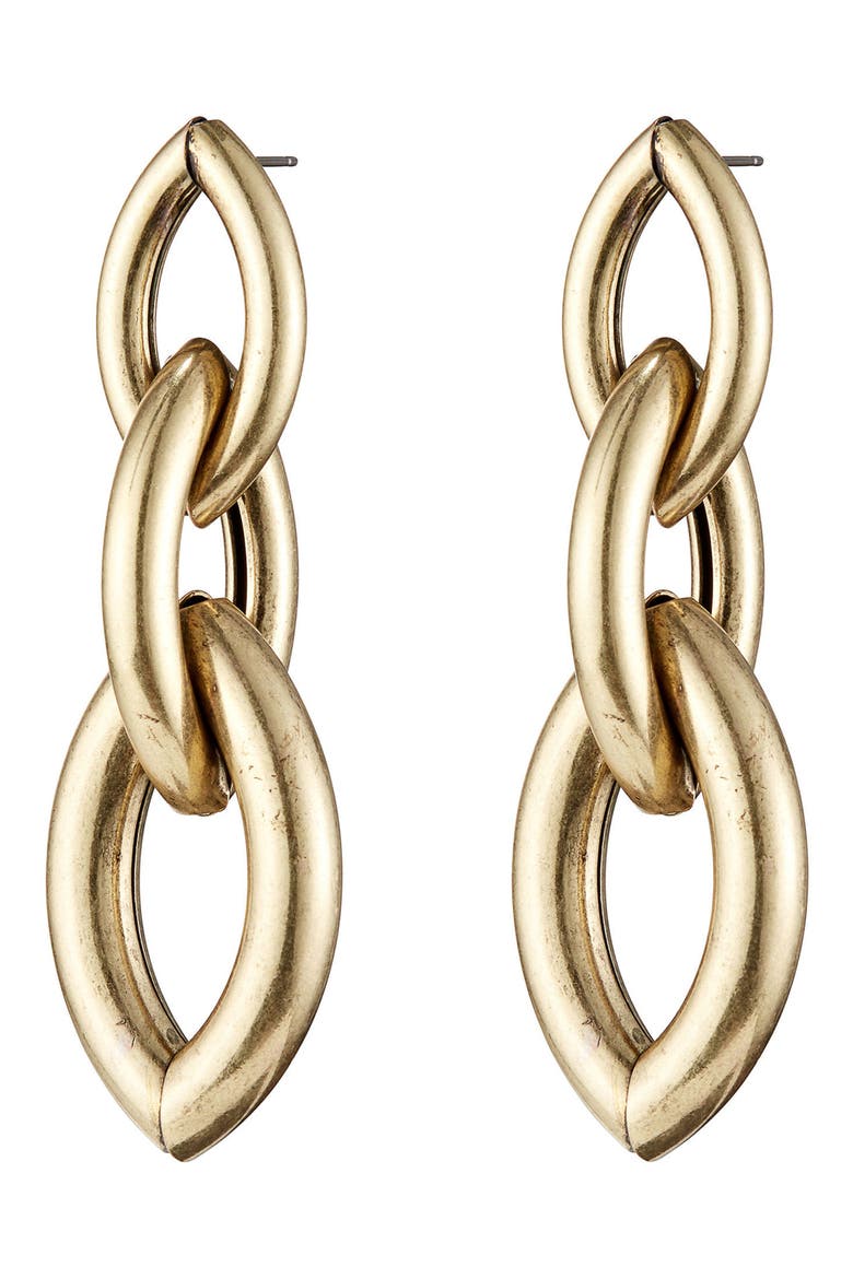 Sloane Drop Earrings, Main, color, GOLD