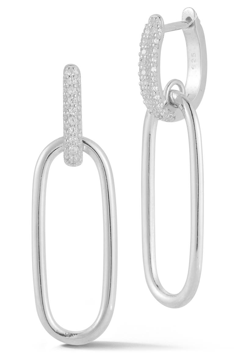 Drop Earrings, Main, color, SILVER