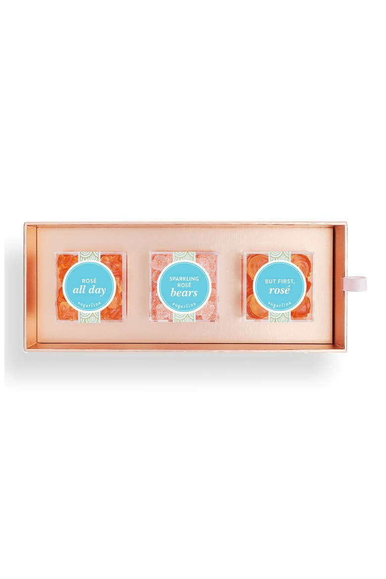 Rosé 3-Piece Candy Bento Box, Main, color, PINK