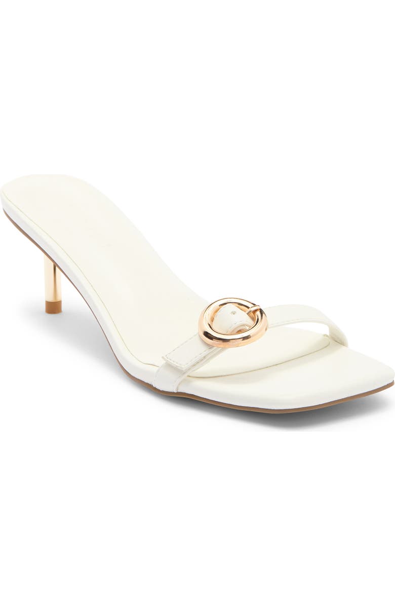 Billini Lyon Buckle Sandal, Main, color, White