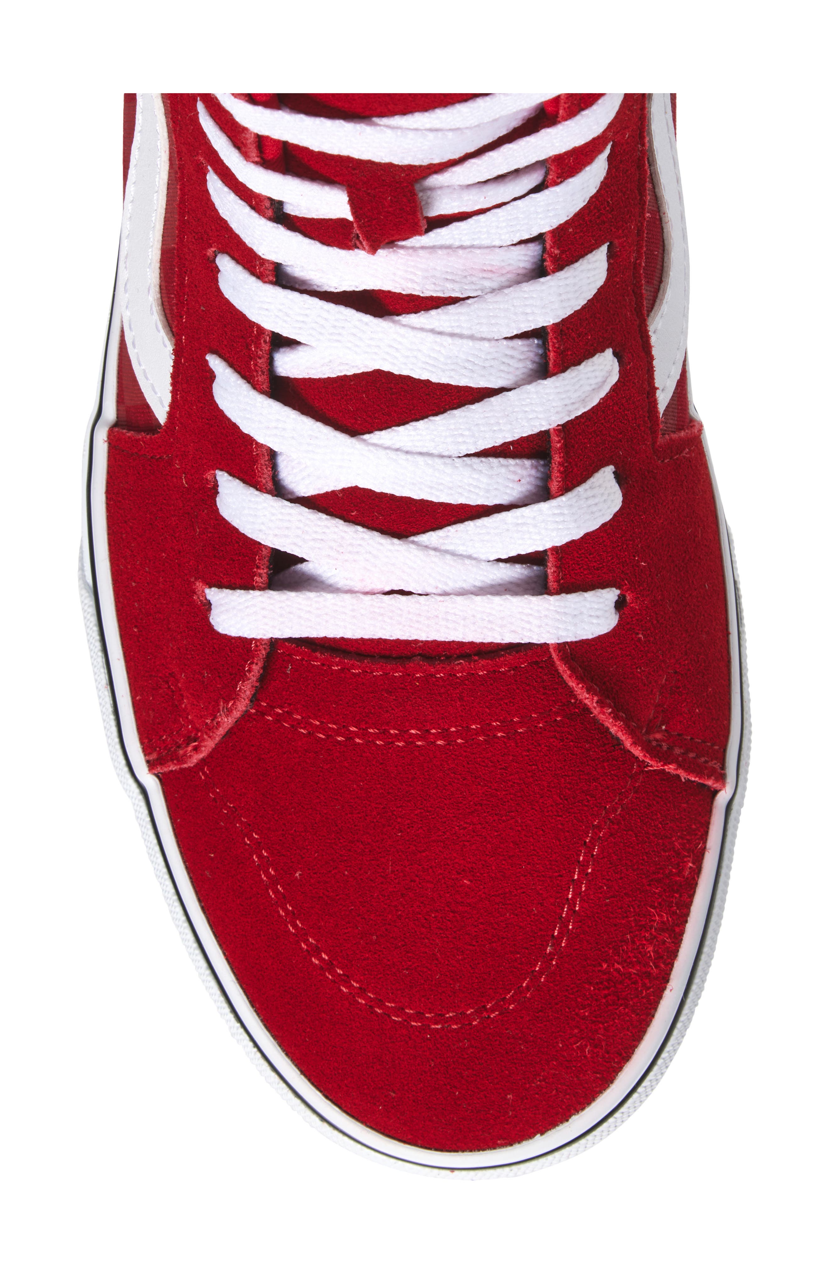 Vans Filmore High Top Check Sneaker, Alternate, color, Red/White
