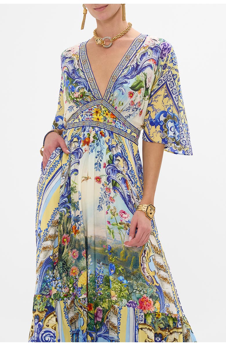 Camilla Waisted Dress With Hem Ruffle Wall To Wall Wonders, Alternate, color, 