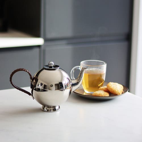 Nick Munro Spheres Tea Infuser Wicker Handle In Silver