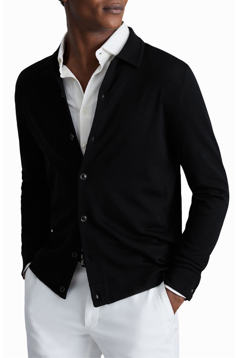 Forbes Wool Cardigan, Main, color, BLACK