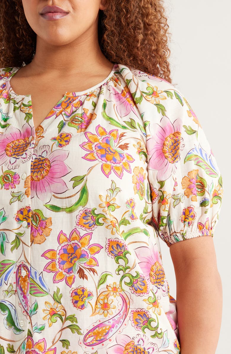 Liverpool Los Angeles Floral Button-Up Shirt, Alternate, color, Pink Multi Floral