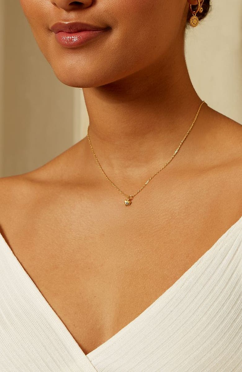 Satya Jewelry Boundless Love Mini Heart Pendant Necklace, Alternate, color, Gold